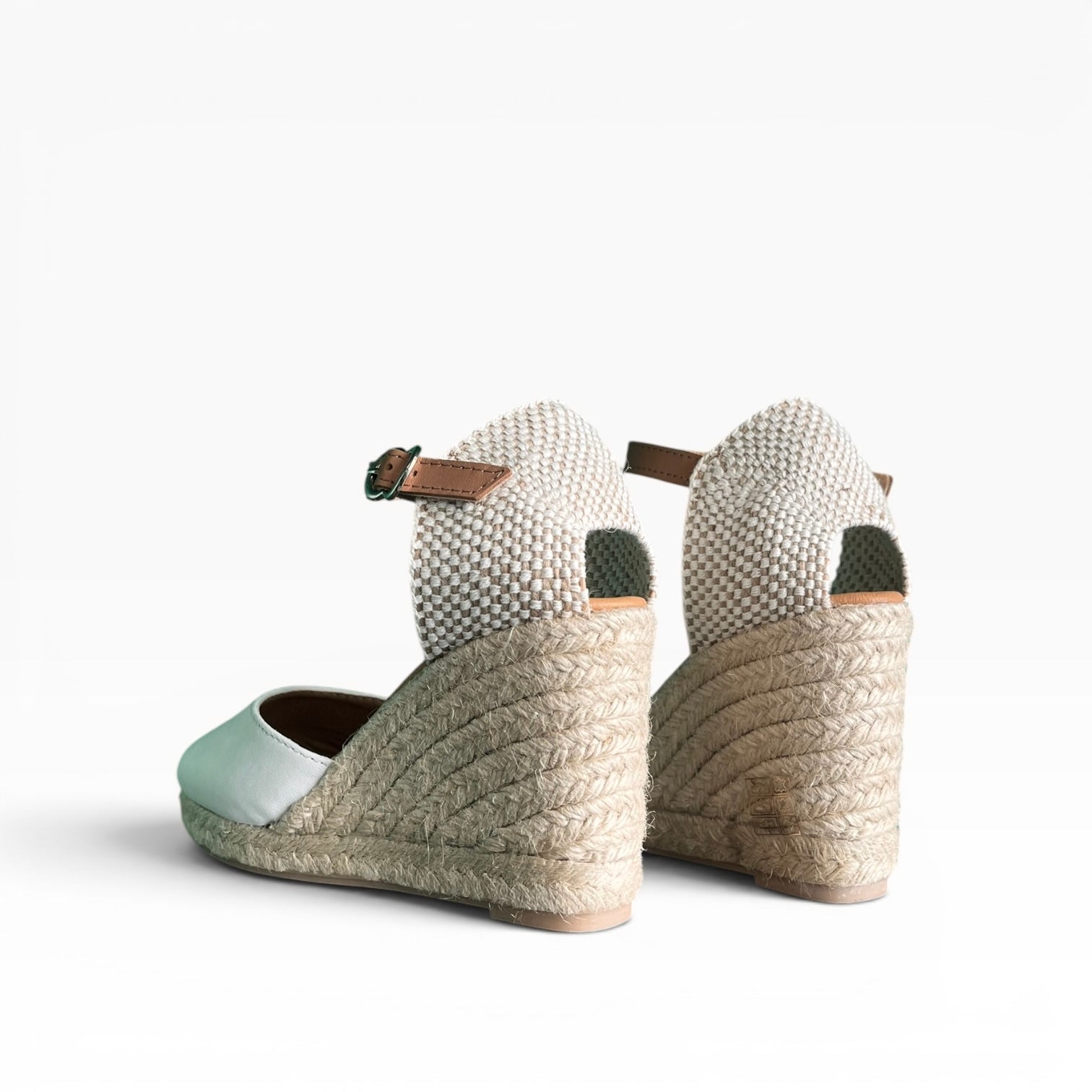 Nantes espadrilles in white leather 8-cord