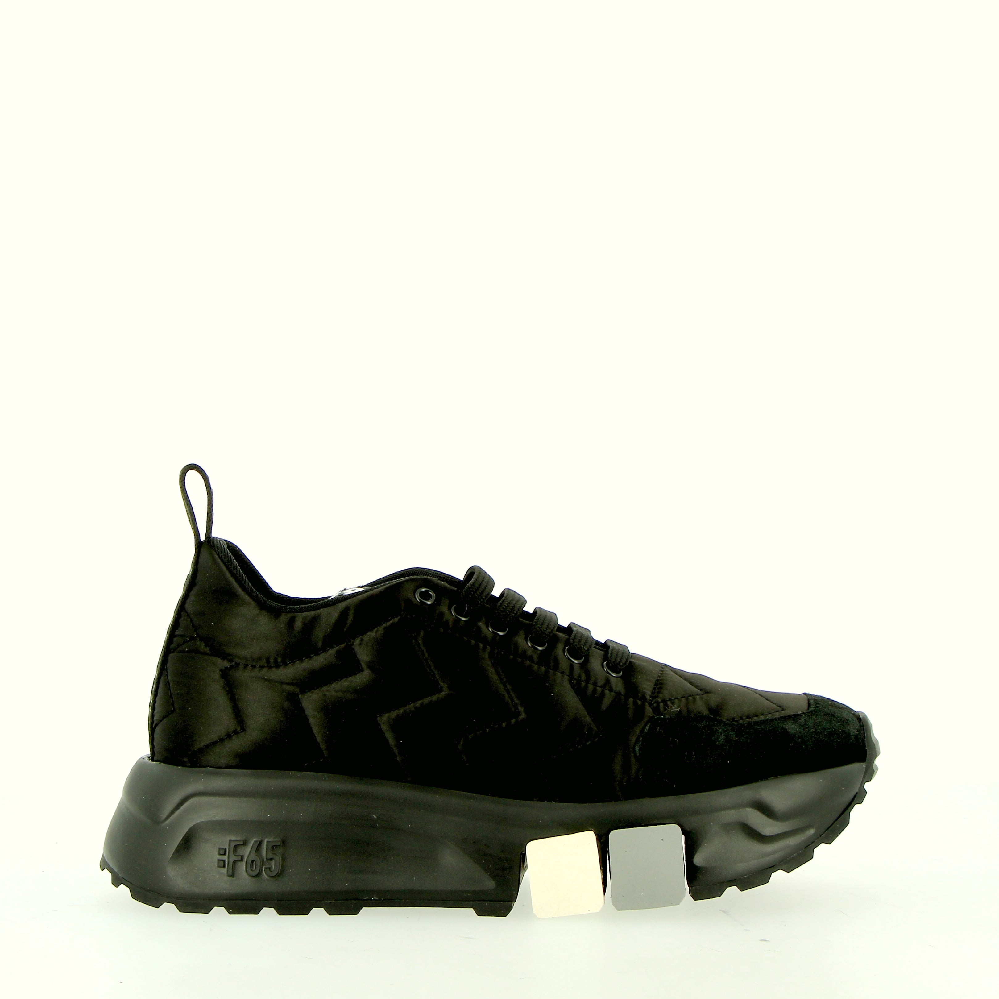 Sneaker in piumino nero suola superflex