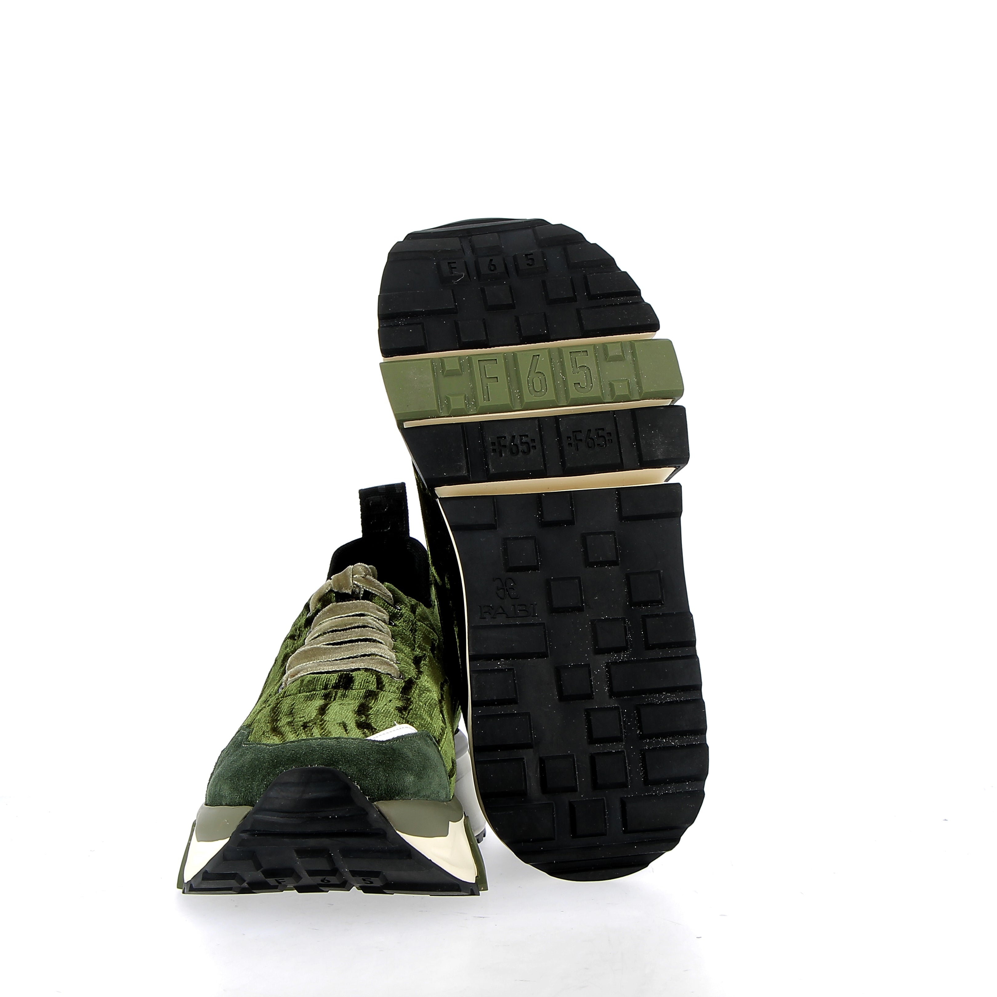 CitySneaker in velluto verde bosco suola superflex leggera