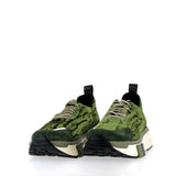 CitySneaker in forest green velvet with a lightweight, superflex sole.