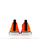 Fluo orange elastic texture sneaker with superflex sole