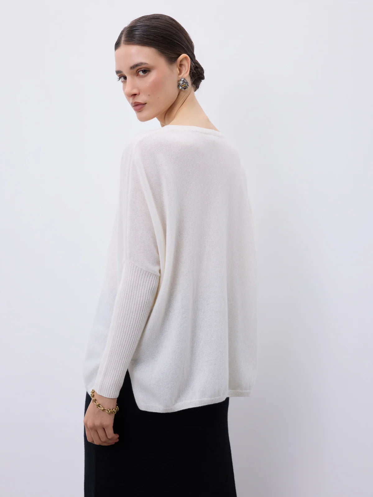Maglione in cashmere bianco Faustine