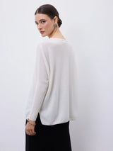 Maglione in cashmere bianco Faustine