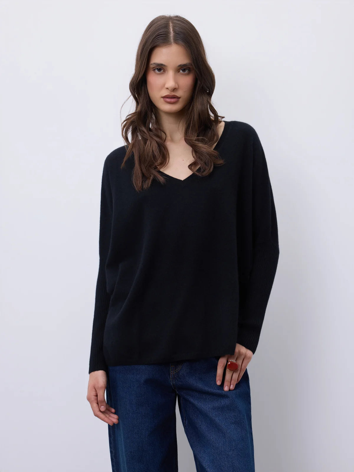 Maglione in cashmere nero Faustine