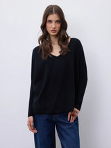 Maglione in cashmere nero Faustine
