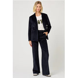 Pantaloni Leika Wide Leg Blu Navy