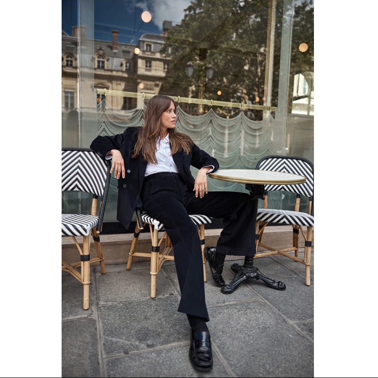 Pantaloni Leika Wide Leg Blu Navy