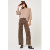 Pantaloni Lucia Crop Wide Mushroom