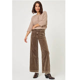 Pantaloni Lucia Crop Wide Mushroom