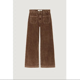 Pantaloni Lucia Crop Wide Mushroom