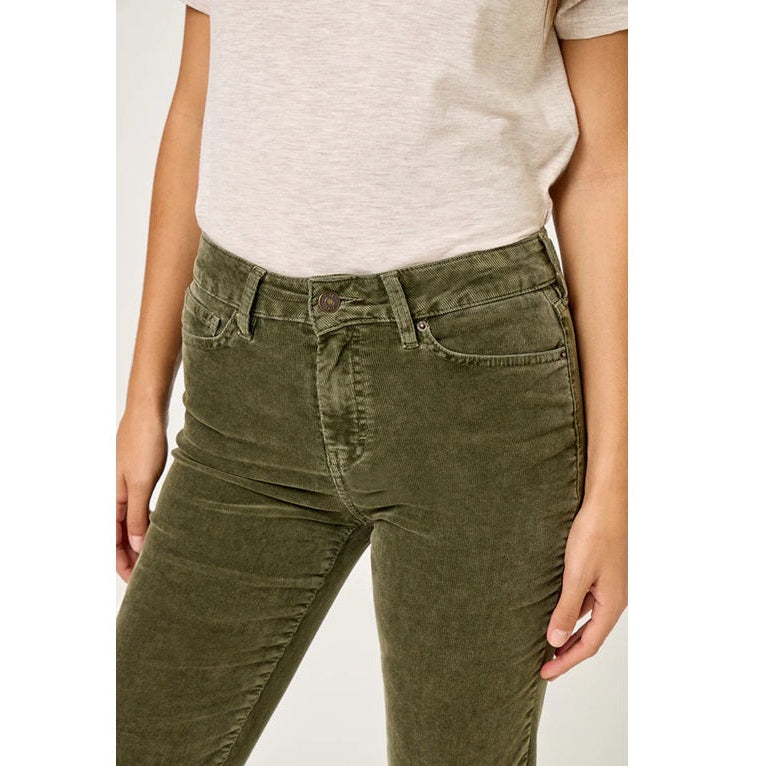 Pantaloni Maylan cropped flare verde bosco