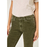 Pantaloni Maylan cropped flare verde bosco