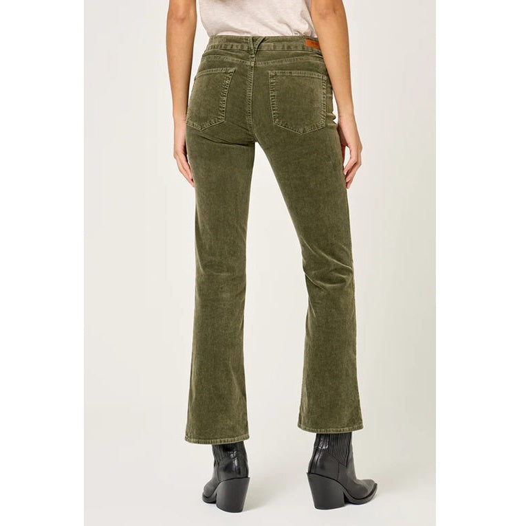 Pantaloni Maylan cropped flare verde bosco