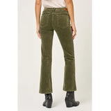 Pantaloni Maylan cropped flare verde bosco