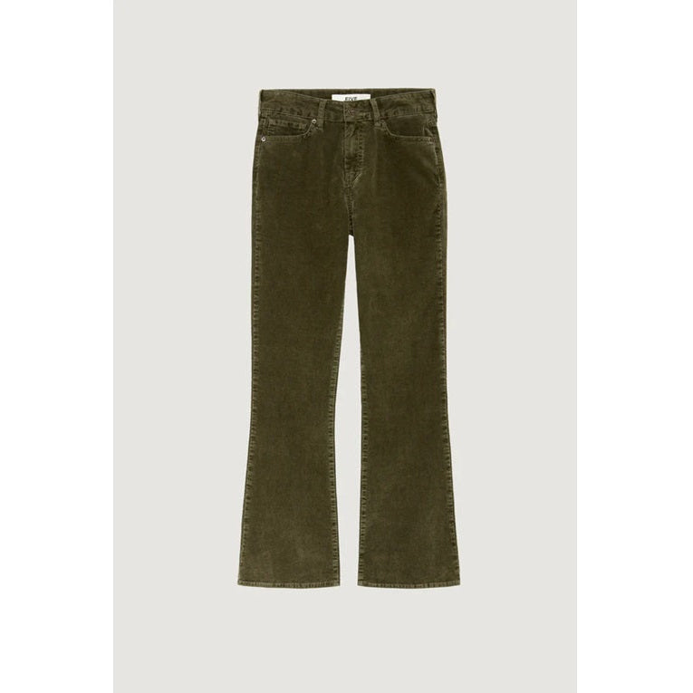 Pantaloni Maylan cropped flare verde bosco