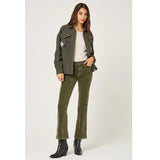 Pantaloni Maylan cropped flare verde bosco