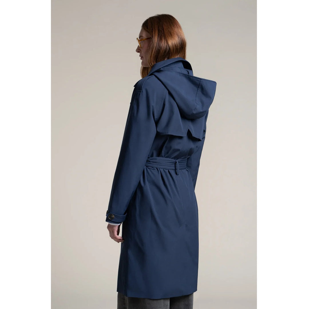 Montaigne trenchcoat impermeabile blu