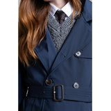 Montaigne trenchcoat impermeabile blu