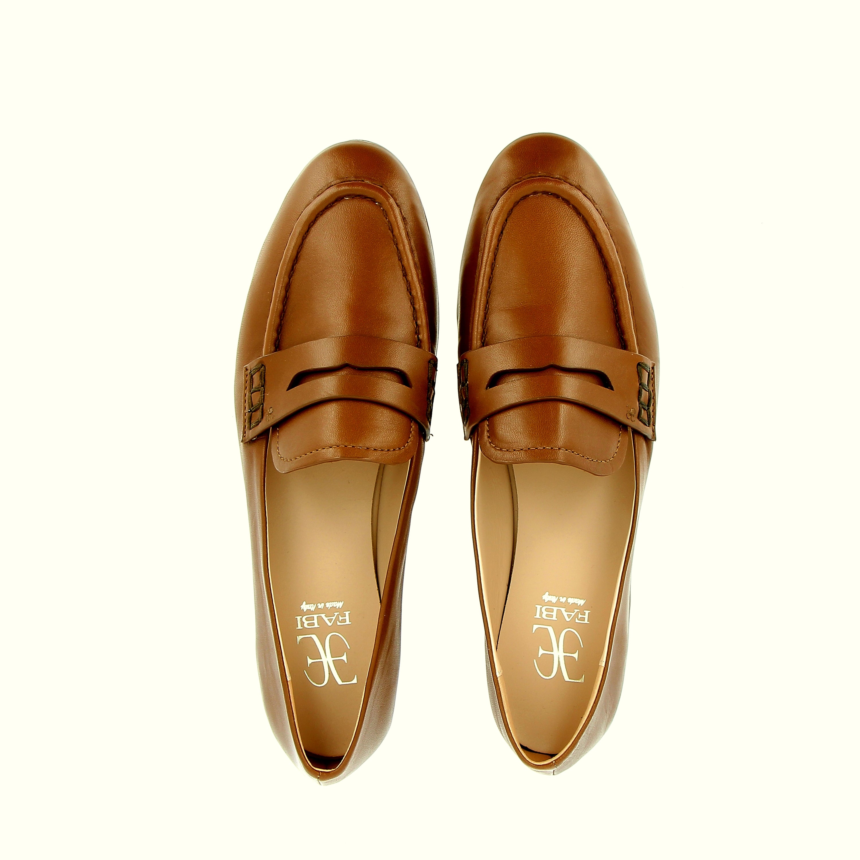 Soft tan leather loafer