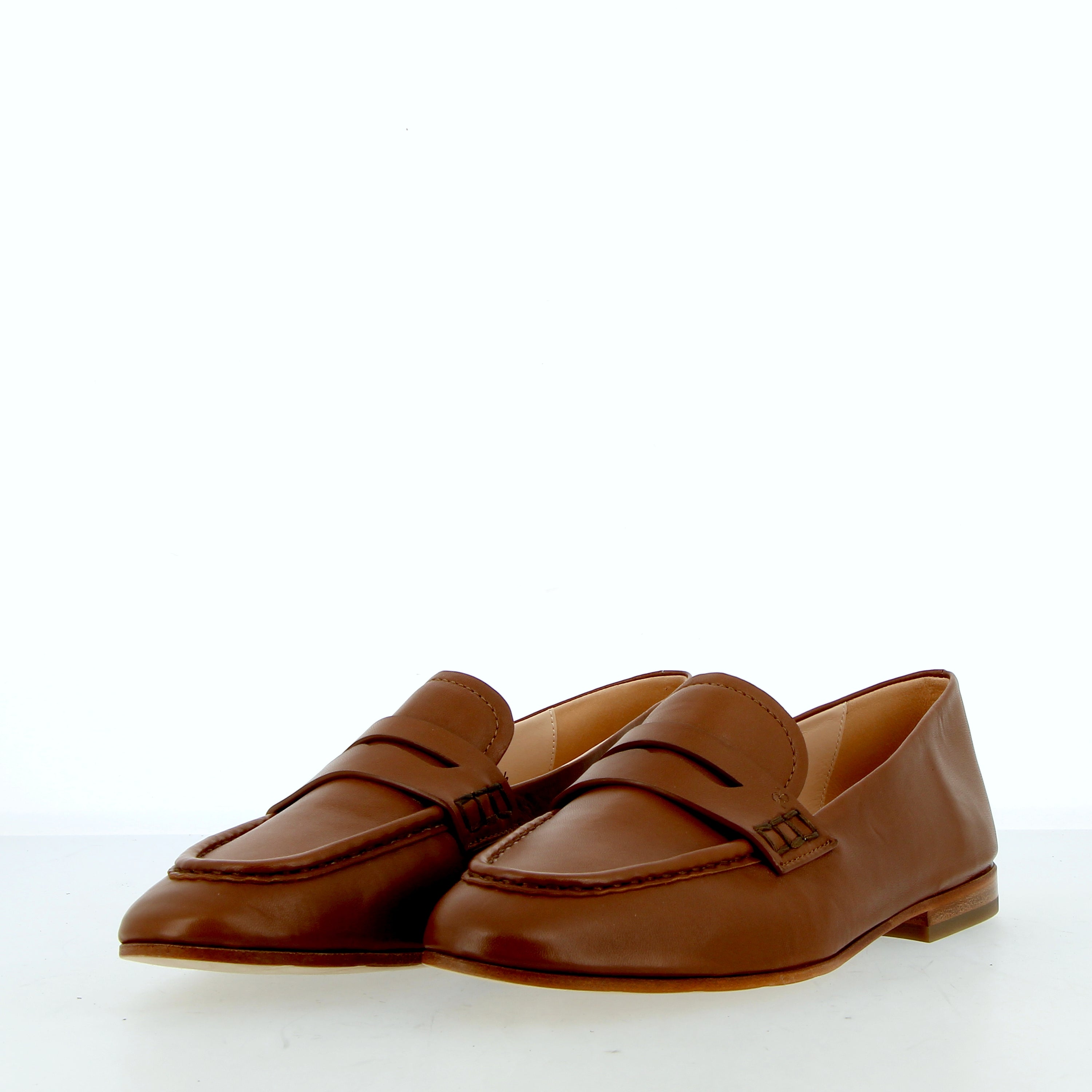 Soft tan leather loafer
