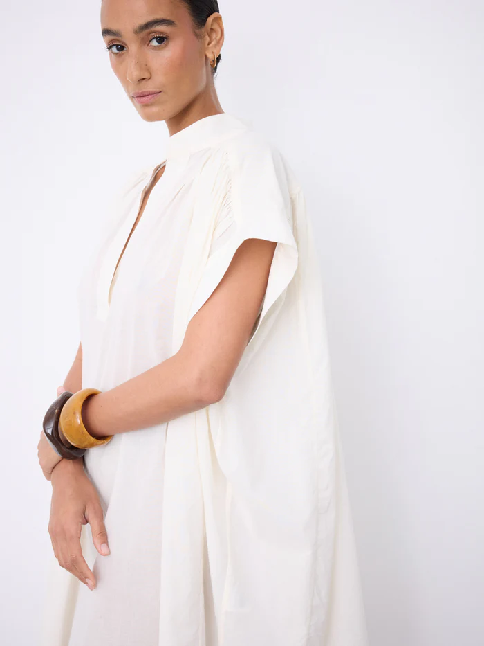 Fani Lightweight White Cotton Dress