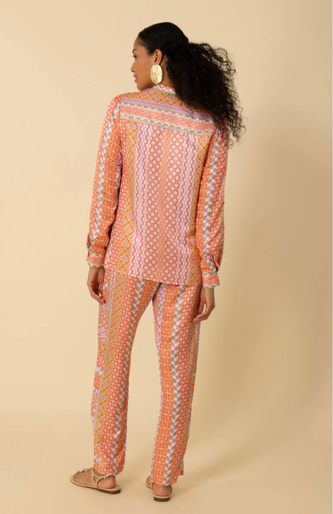 Stone blouse with embroidery