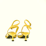 Sandalo in pelle senape con cinturino