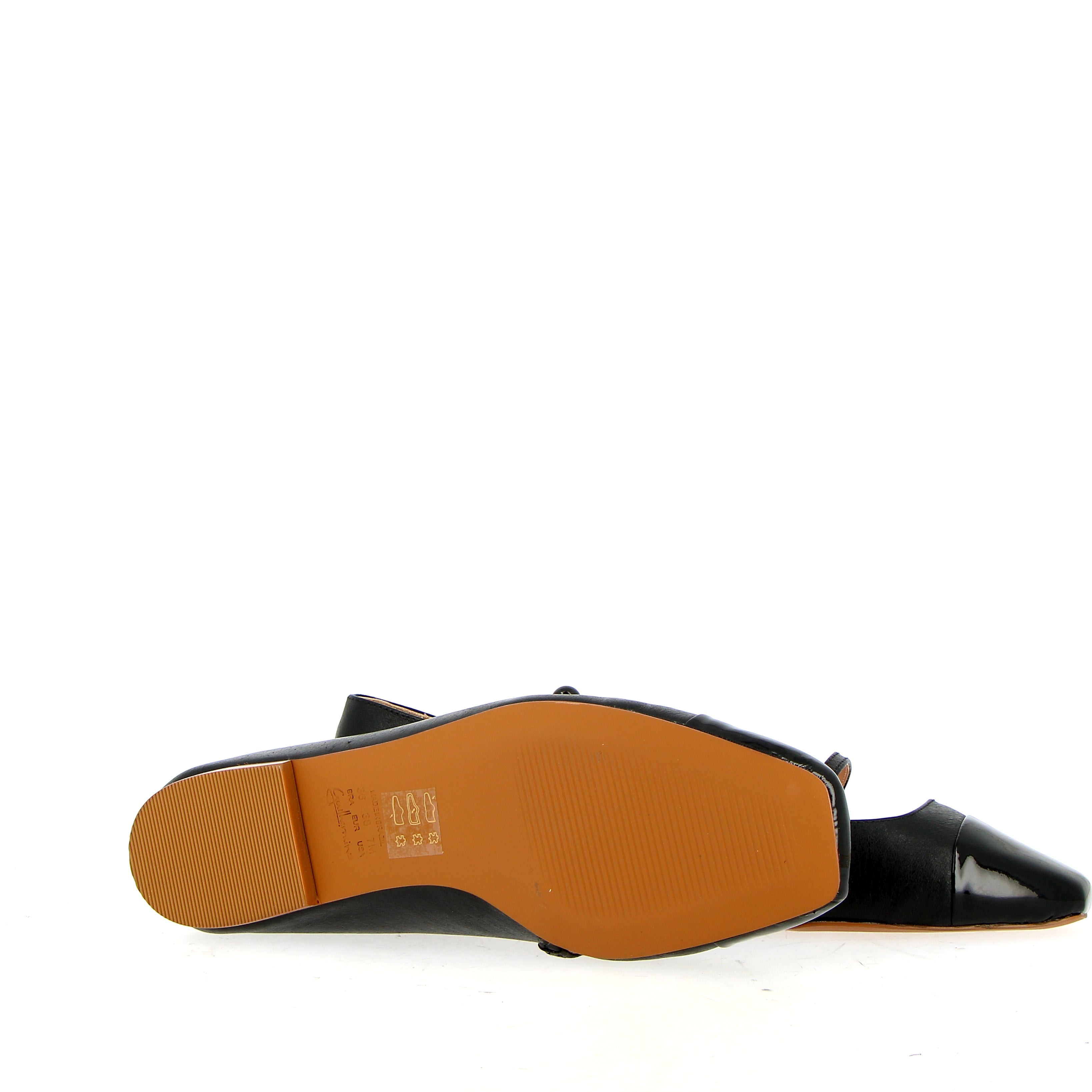 Ballerina con cinturino in pelle nera