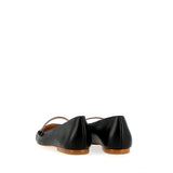 Ballerina con cinturino in pelle nera