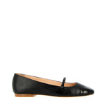 Ballerina con cinturino in pelle nera