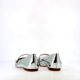 Ballerina con cinturino in pelle silver