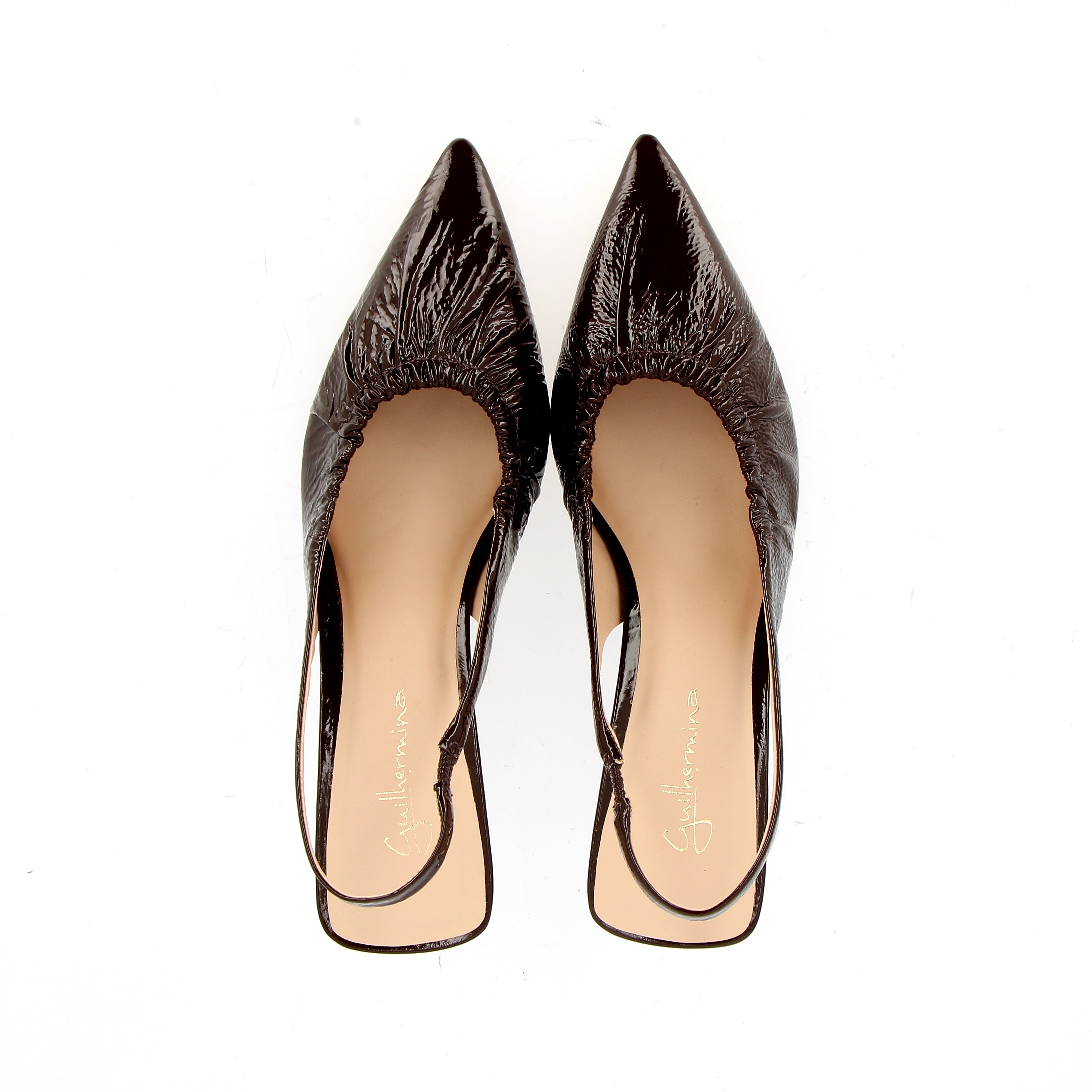 Slingback in morbida pelle cioccolato verlux