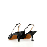 Slingback in morbida pelle nera verlux