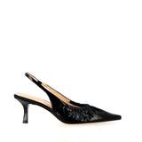 Slingback in morbida pelle nera verlux