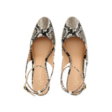 Slingback  stampa pitone cinturino alla caviglia