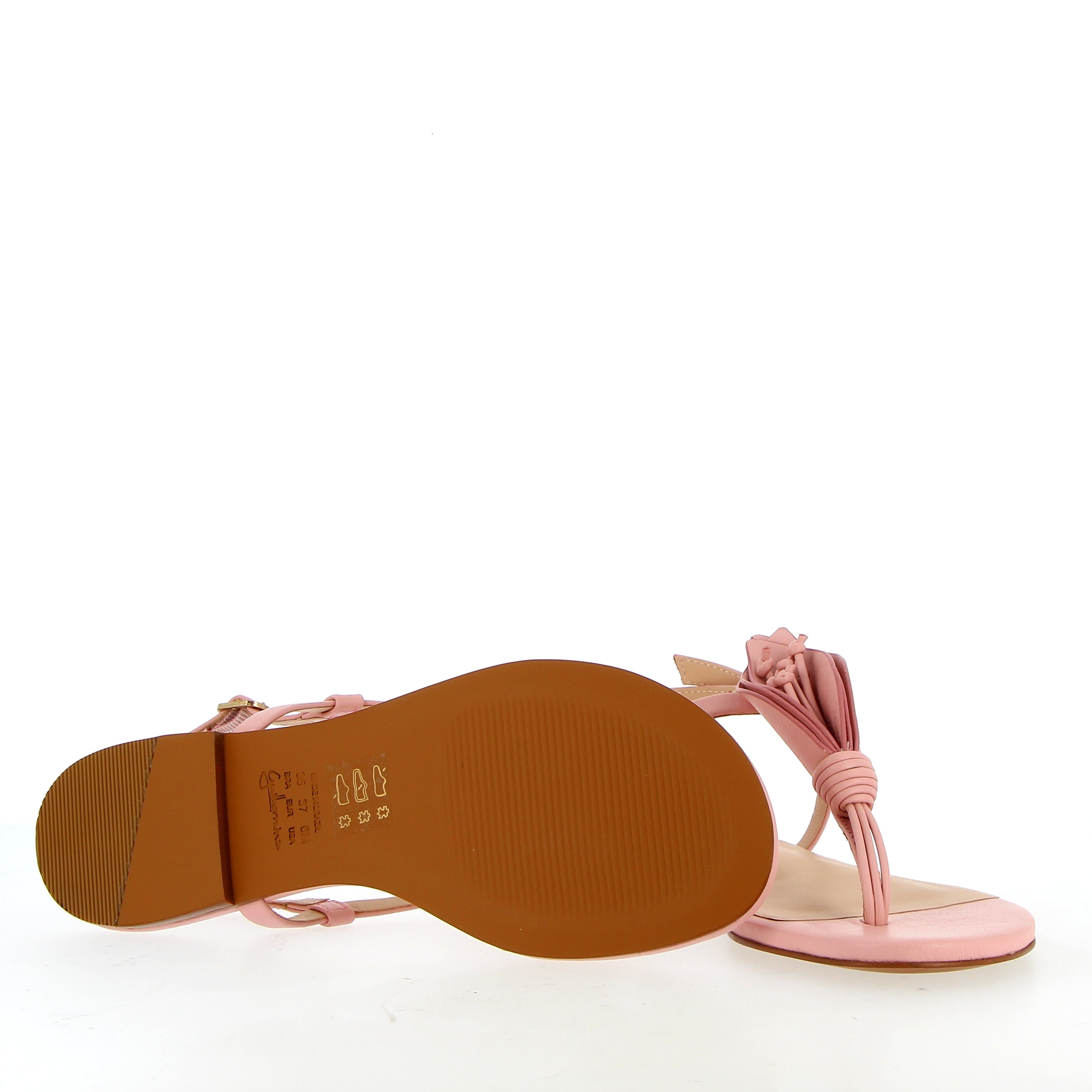 Sandalo rosa basso con fiore