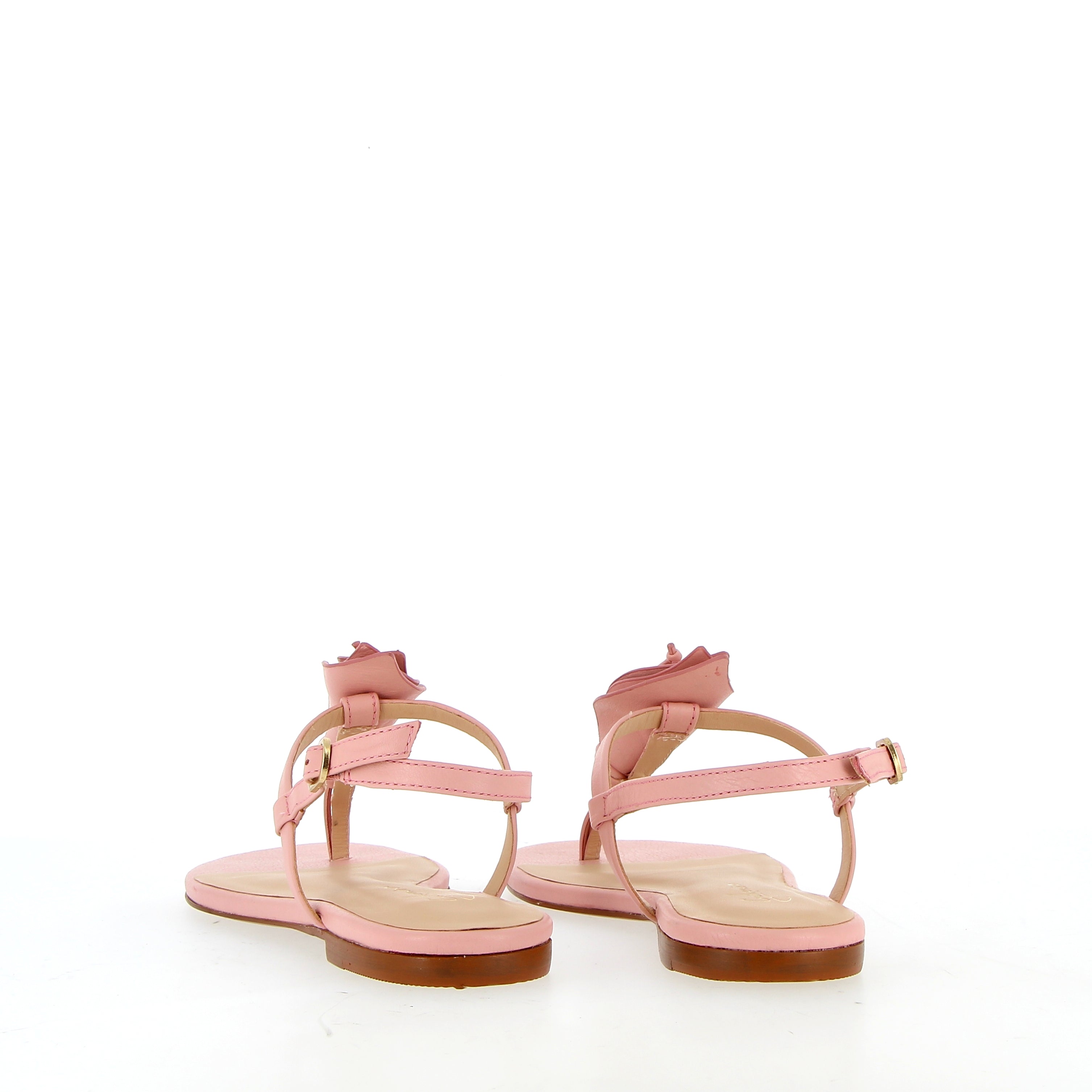 Sandalo rosa basso con fiore