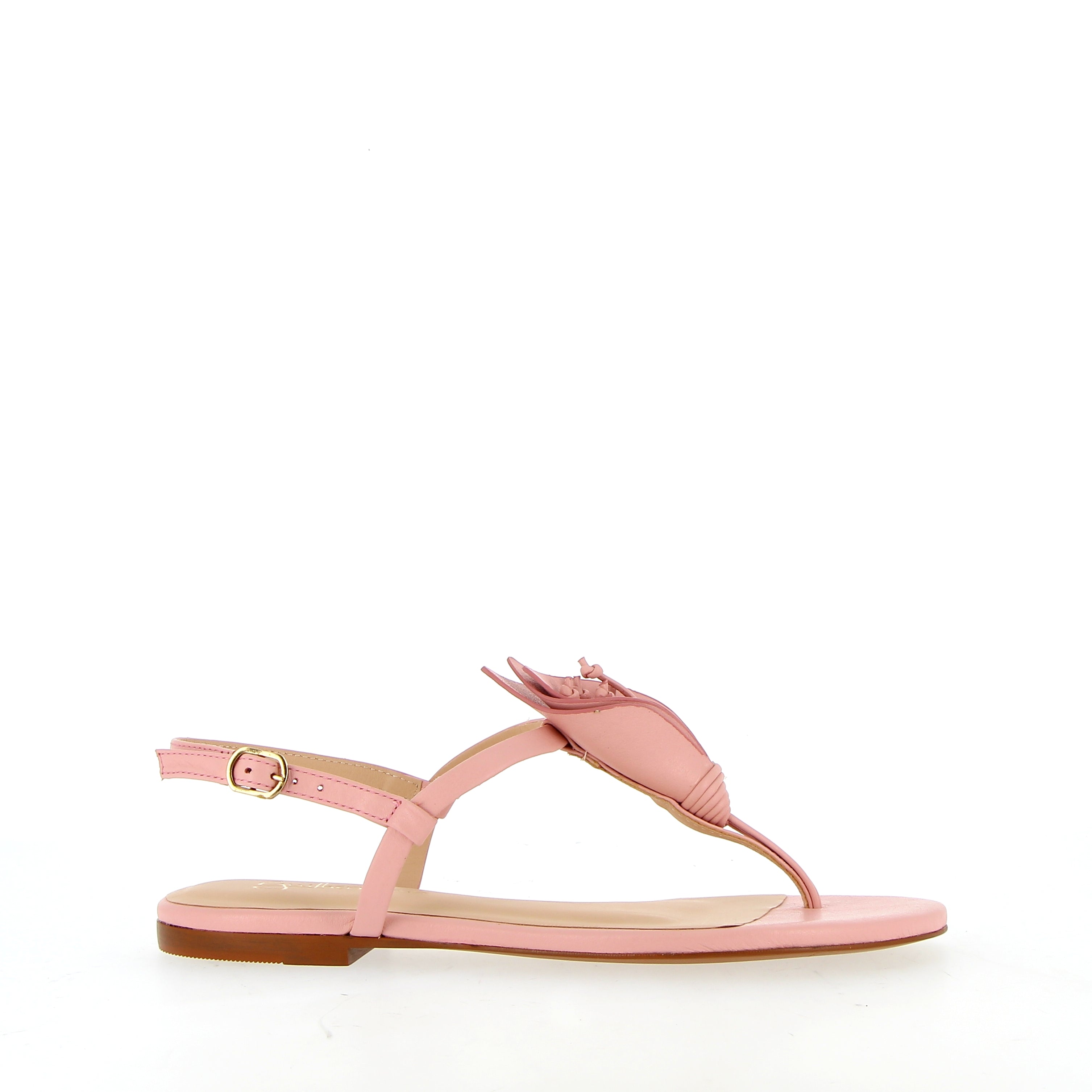 Sandalo rosa basso con fiore