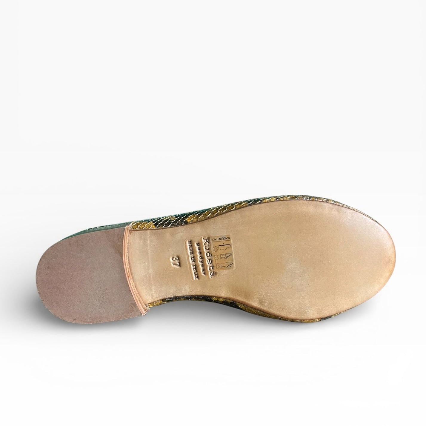 Mocassino indianino in morbida pelle snake print