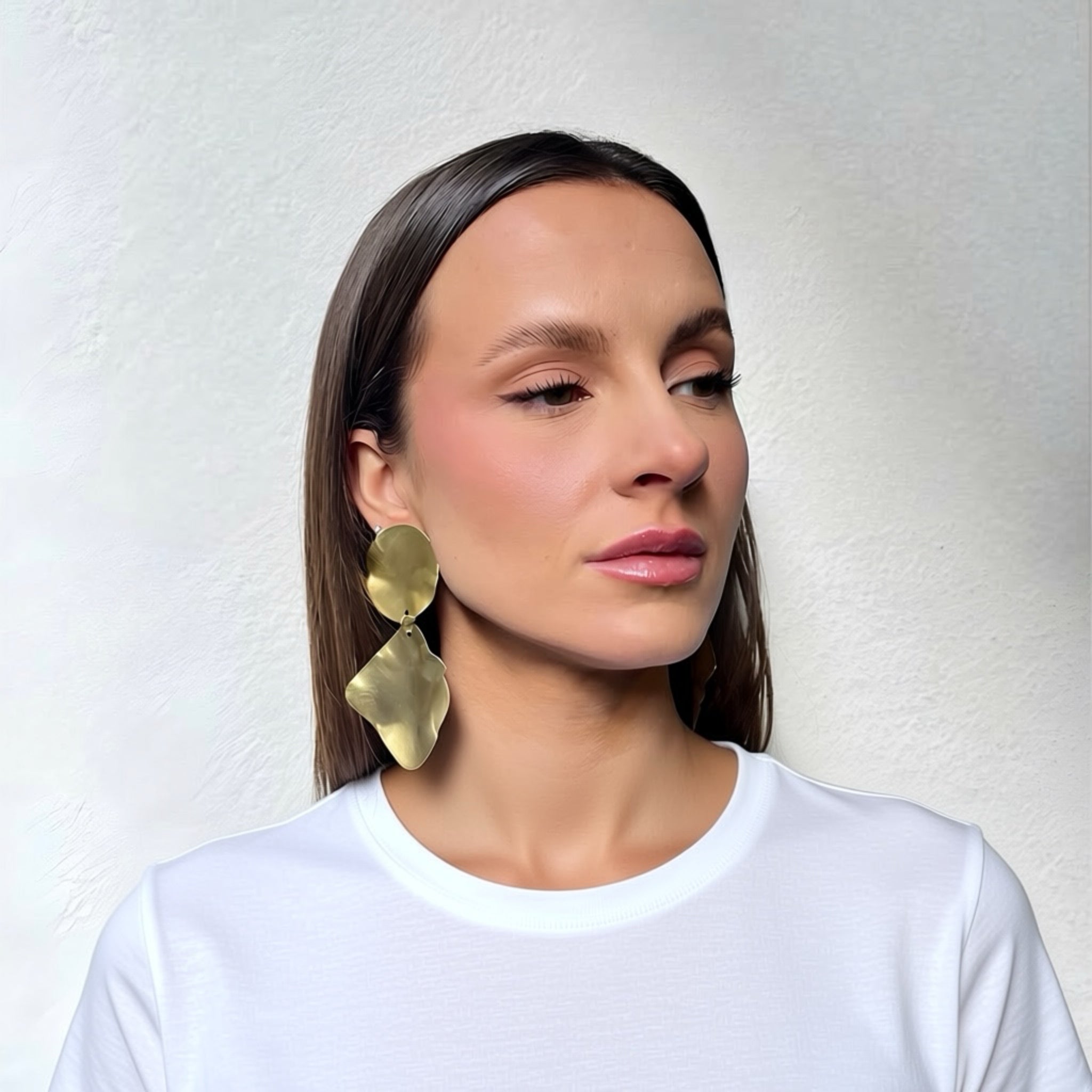 Leaf drop earrings