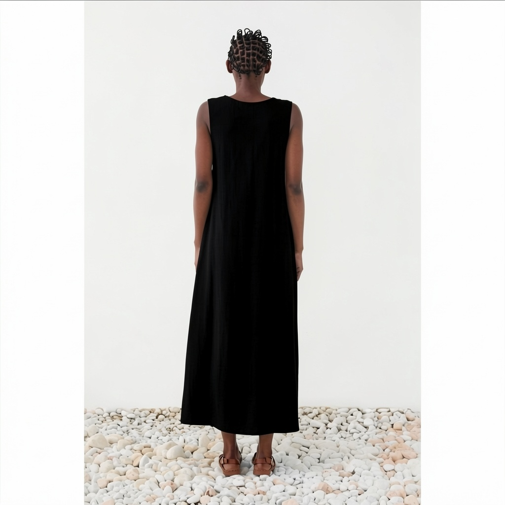 Black dress with knot