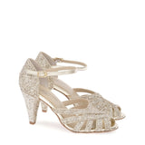 Light gold glitter Marilyn sandal ANNIEL