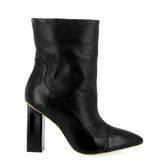 Nappa ankle boot with applicable bow