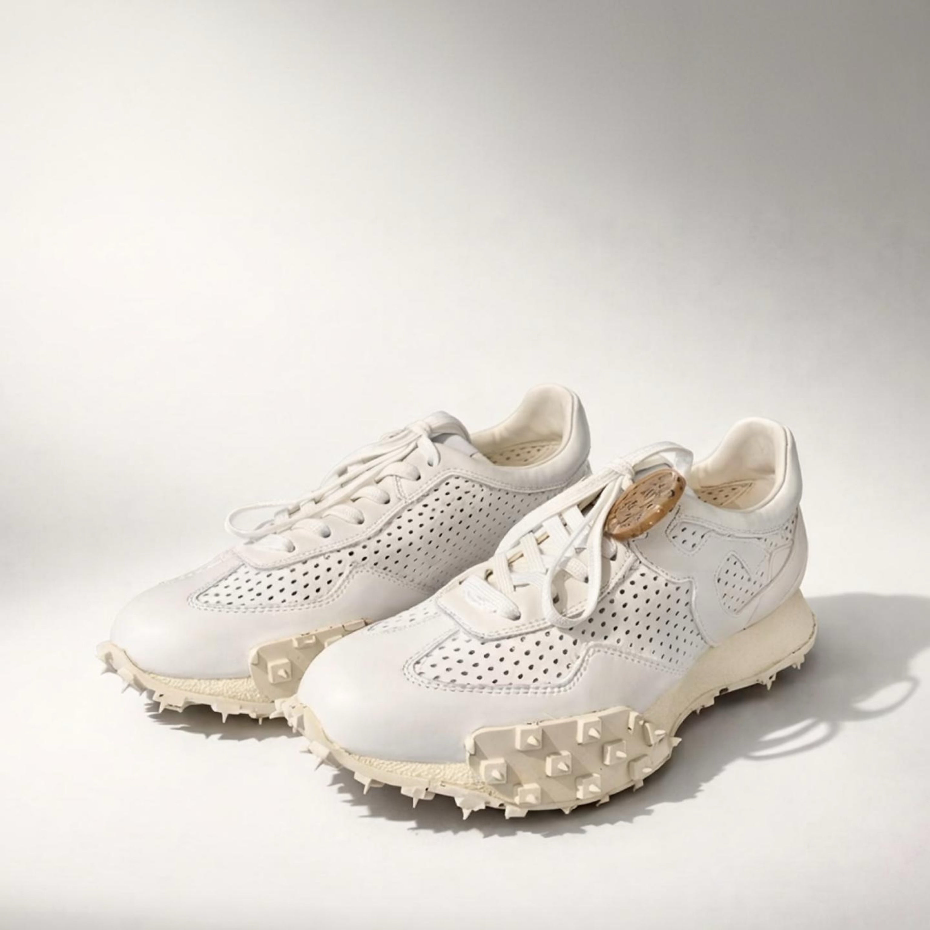 Sneaker Impact Plus in pelle bianca con suola light