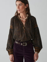 Tina blouse in Cachemira Moutarde