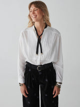 Yves Blouse Tuxedo Off White