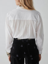 Yves Blouse Tuxedo Off White