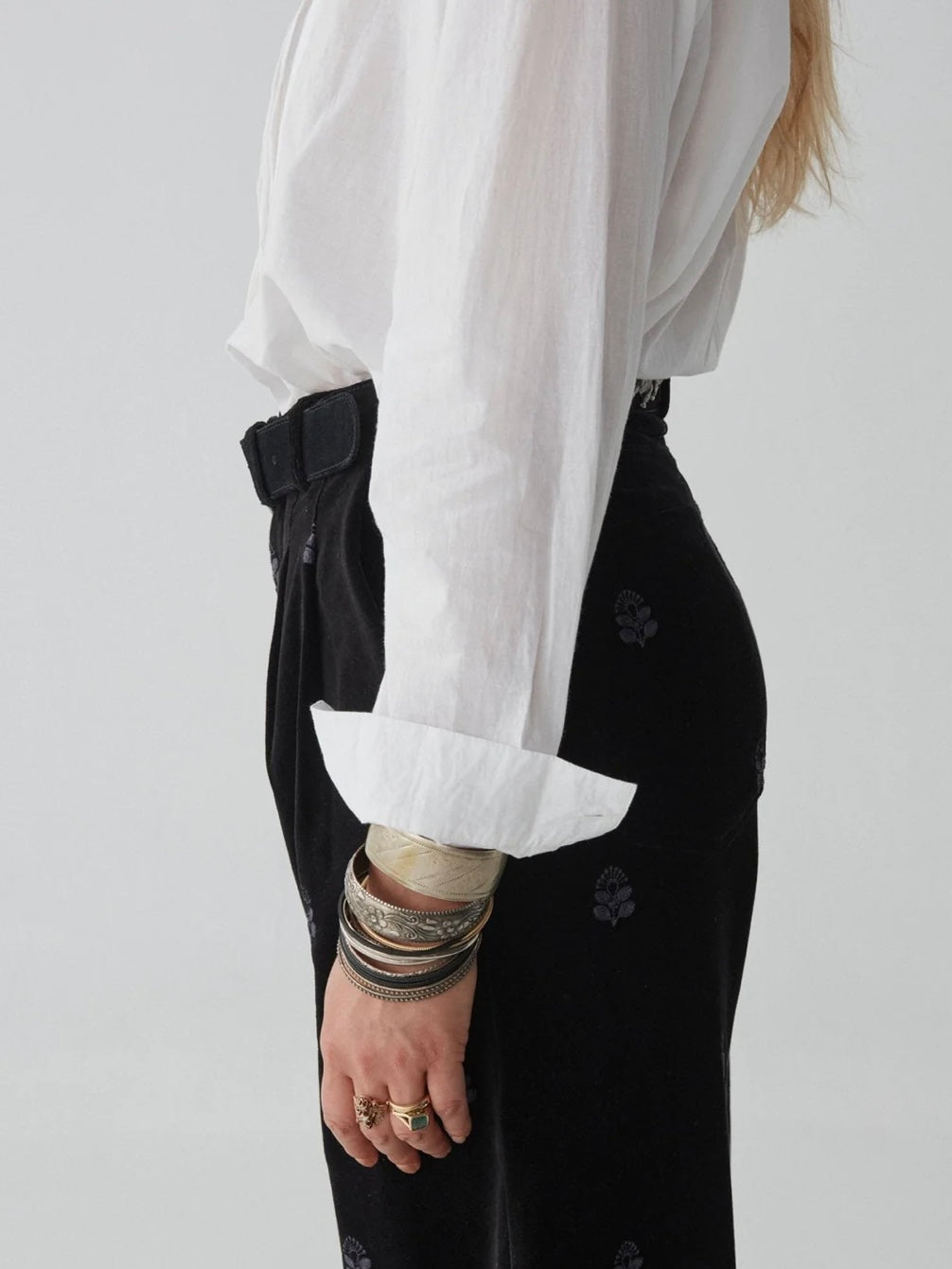 Yves Blouse Tuxedo Off White