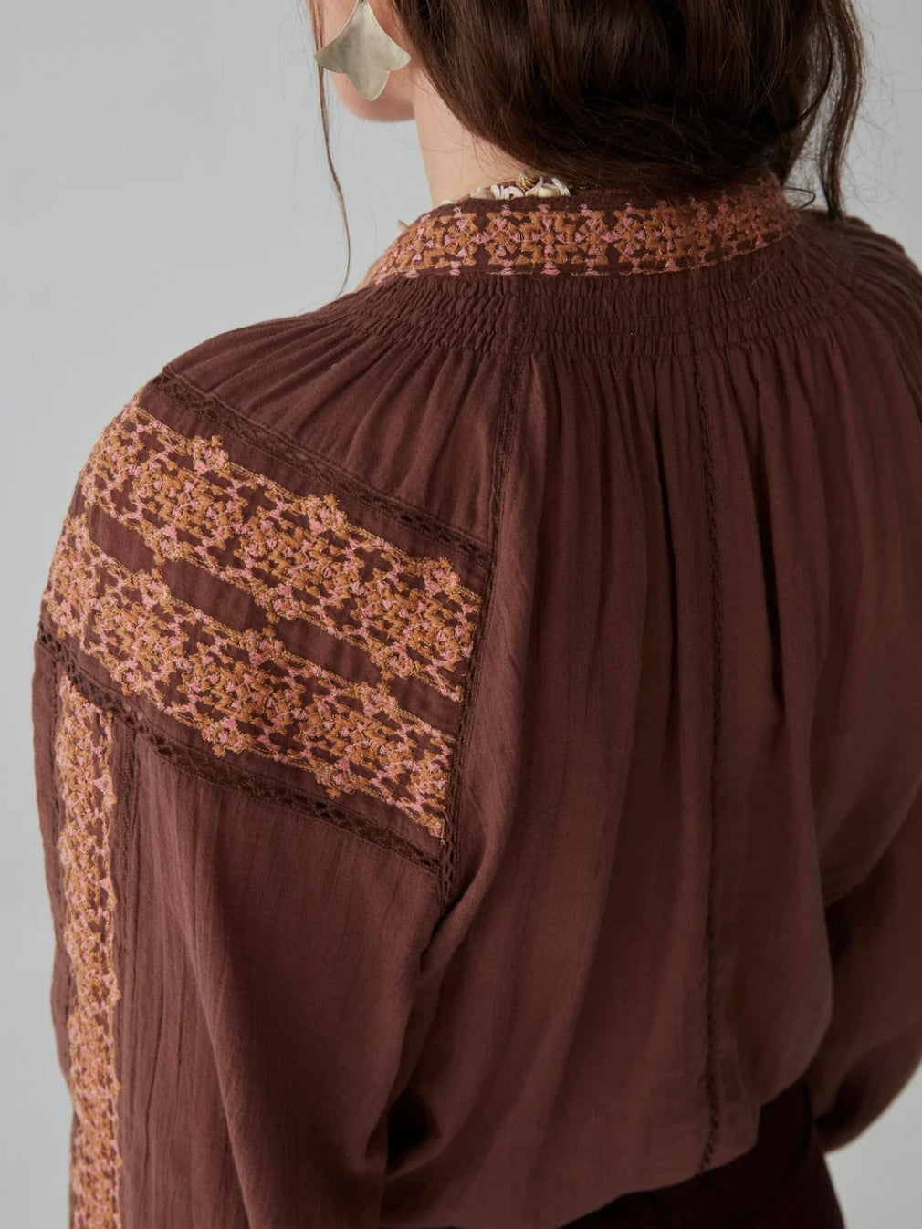 Audrey Yorkshire Cocoa Blouse