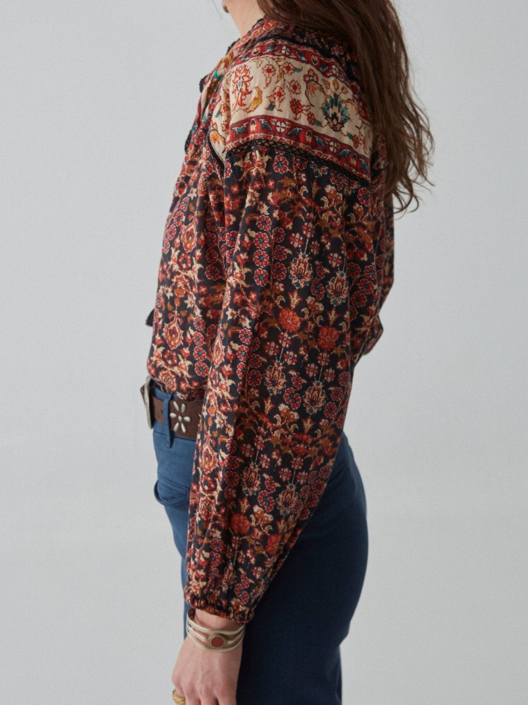 Tina blouse in Cachemira Moutarde